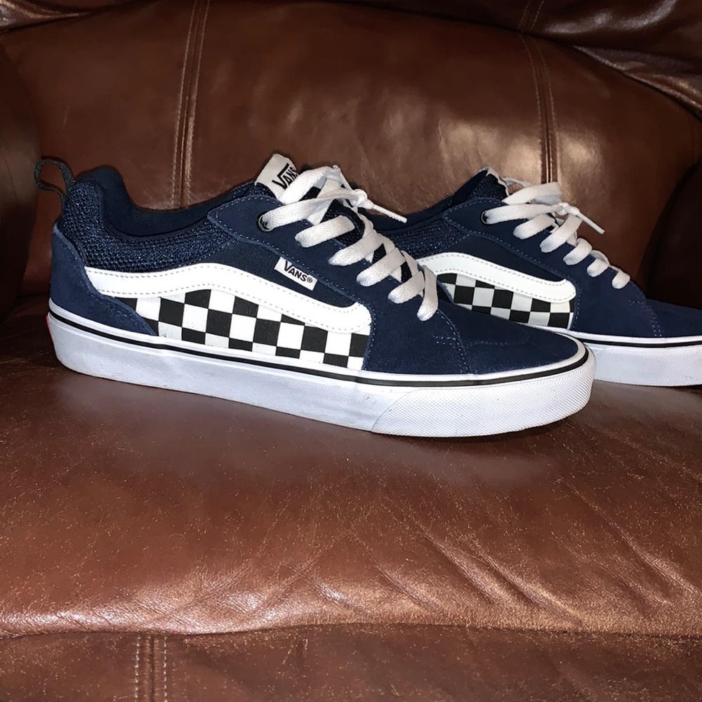 Vans chukka navy blue checkered 9.5 sz brand new